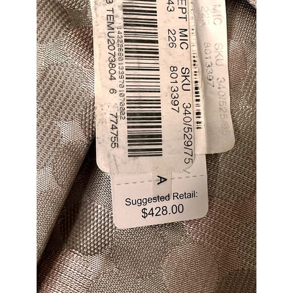 Ellen Tracy womens size 6 blazer silk geometric pattern peach/beige Girlboss - Picture 7 of 10